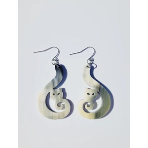 Cica szaru fülbevaló