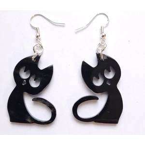 Szaru cicás fülbevaló