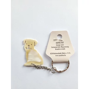 Kutyás szaru kulcstartó